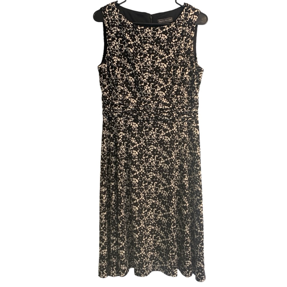 Jessica Howard Black and White Floral Dress